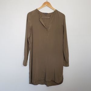 Vince Olive Long Sleeve Dress